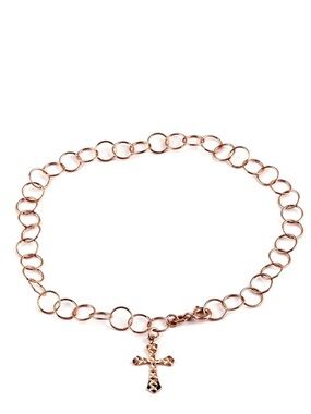 Link Bracelet With Cross Charm